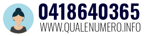 Numero di telefono 0418640365 0418640365