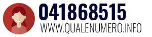 Numero di telefono 041868515 041868515