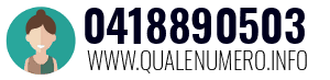 Numero di telefono 0418890503 0418890503