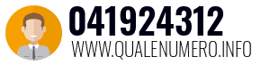 Numero di telefono 041924312 041924312