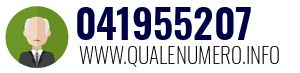 Numero di telefono 041955207 041955207