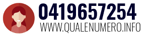 Numero di telefono 0419657254 0419657254