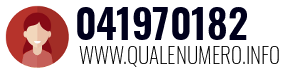 Numero di telefono 041970182 041970182