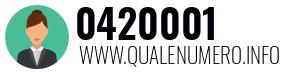 Numero di telefono 0420001 0420001