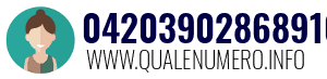 Numero di telefono 0420390286891017 0420390286891017