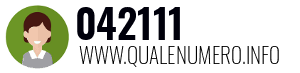 Numero di telefono 042111 042111