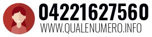Numero di telefono 04221627560 04221627560