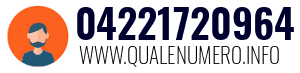 Numero di telefono 04221720964 04221720964