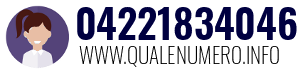 Numero di telefono 04221834046 04221834046