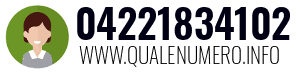 Numero di telefono 04221834102 04221834102