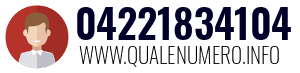 Numero di telefono 04221834104 04221834104