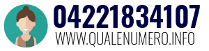 Numero di telefono 04221834107 04221834107