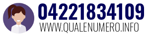 Numero di telefono 04221834109 04221834109