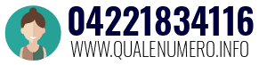 Numero di telefono 04221834116 04221834116