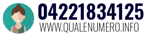 Numero di telefono 04221834125 04221834125