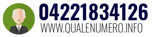 Numero di telefono 04221834126 04221834126