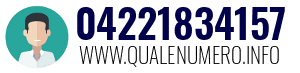 Numero di telefono 04221834157 04221834157