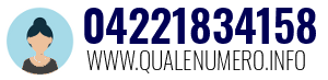 Numero di telefono 04221834158 04221834158