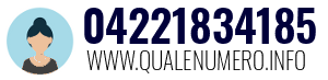 Numero di telefono 04221834185 04221834185
