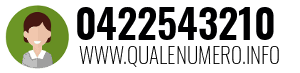 Numero di telefono 0422543210 0422543210
