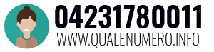 Numero di telefono 04231780011 04231780011