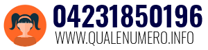 Numero di telefono 04231850196 04231850196
