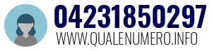 Numero di telefono 04231850297 04231850297