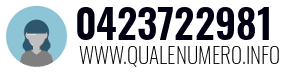 Numero di telefono 0423722981 0423722981