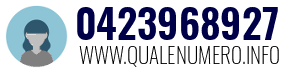 Numero di telefono 0423968927 0423968927