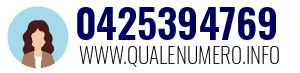 Numero di telefono 0425394769 0425394769