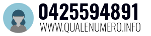 Numero di telefono 0425594891 0425594891