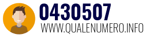 Numero di telefono 0430507 0430507