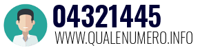 Numero di telefono 04321445 04321445