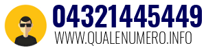 Numero di telefono 04321445449 04321445449