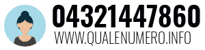 Numero di telefono 04321447860 04321447860