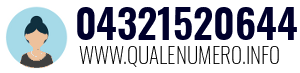 Numero di telefono 04321520644 04321520644