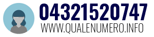 Numero di telefono 04321520747 04321520747