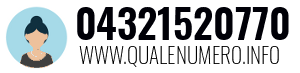 Numero di telefono 04321520770 04321520770