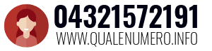 Numero di telefono 04321572191 04321572191