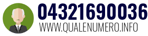 Numero di telefono 04321690036 04321690036