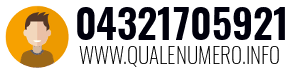 Numero di telefono 04321705921 04321705921