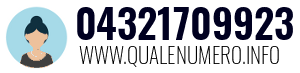 Numero di telefono 04321709923 04321709923