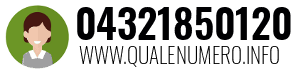 Numero di telefono 04321850120 04321850120