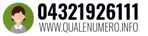 Numero di telefono 04321926111 04321926111