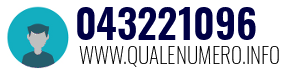Numero di telefono 043221096 043221096