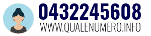 Numero di telefono 0432245608 0432245608