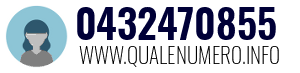 Numero di telefono 0432470855 0432470855