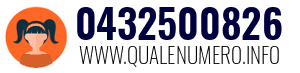 Numero di telefono 0432500826 0432500826