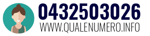 Numero di telefono 0432503026 0432503026