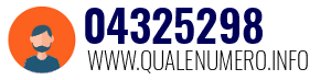 Numero di telefono 04325298 04325298